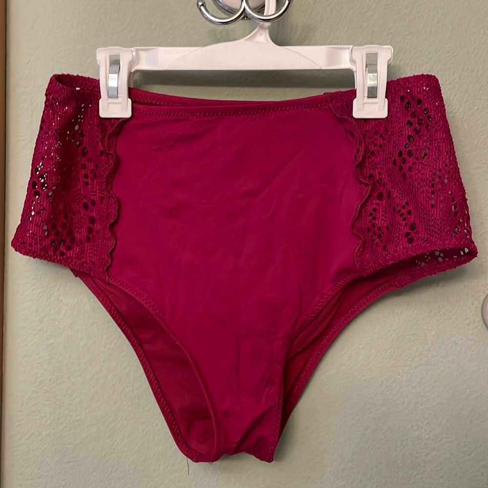 High waisted swim bottoms